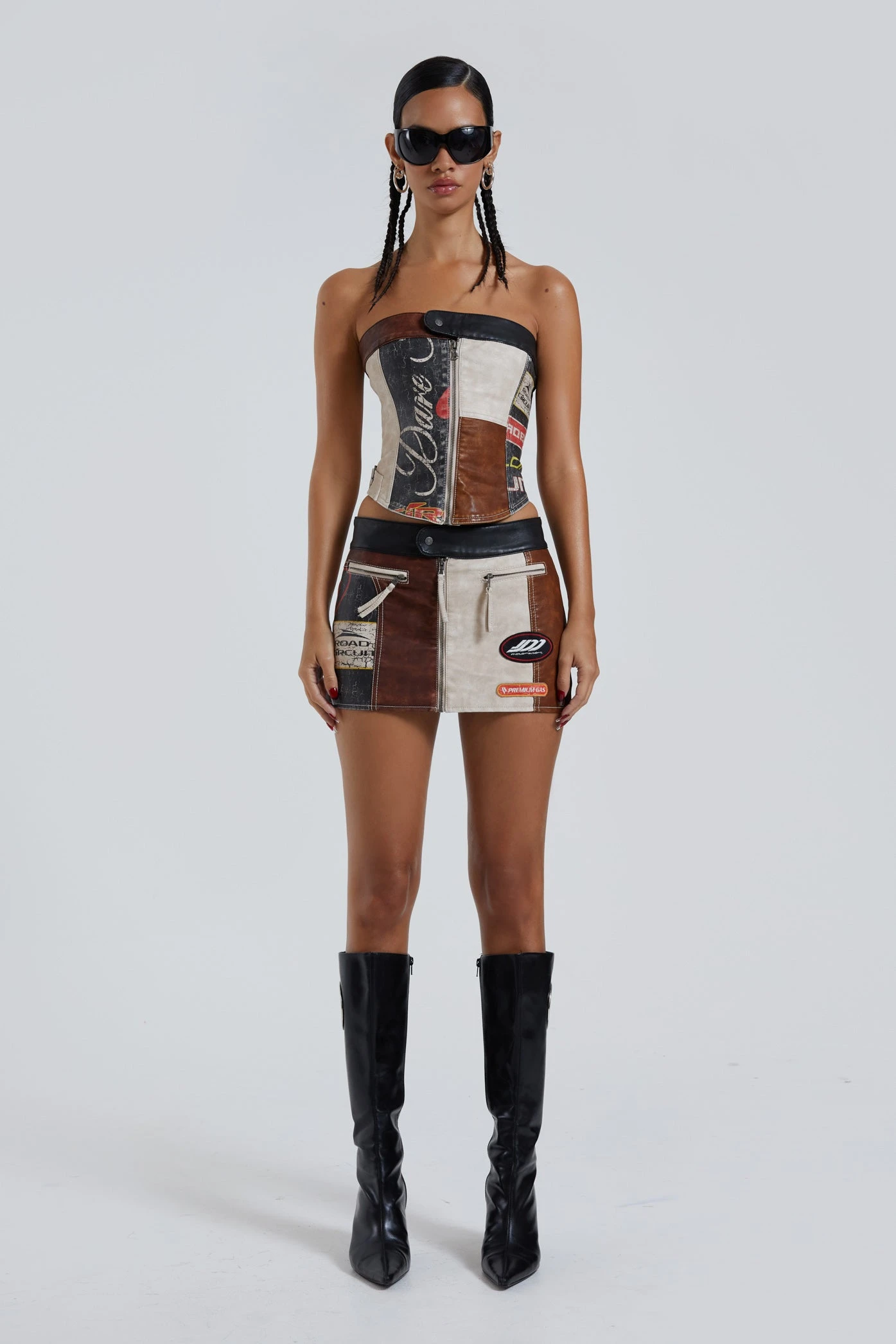 Jaded London Daytona Vegan Leather Corset Top - Image 6