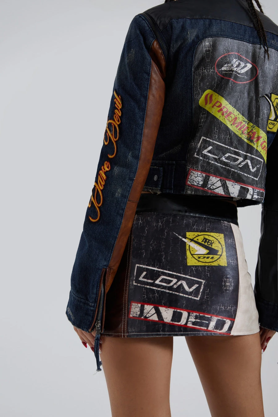 Jaded London Daytona Zip Off Sleeve Moto Jacket - Image 7