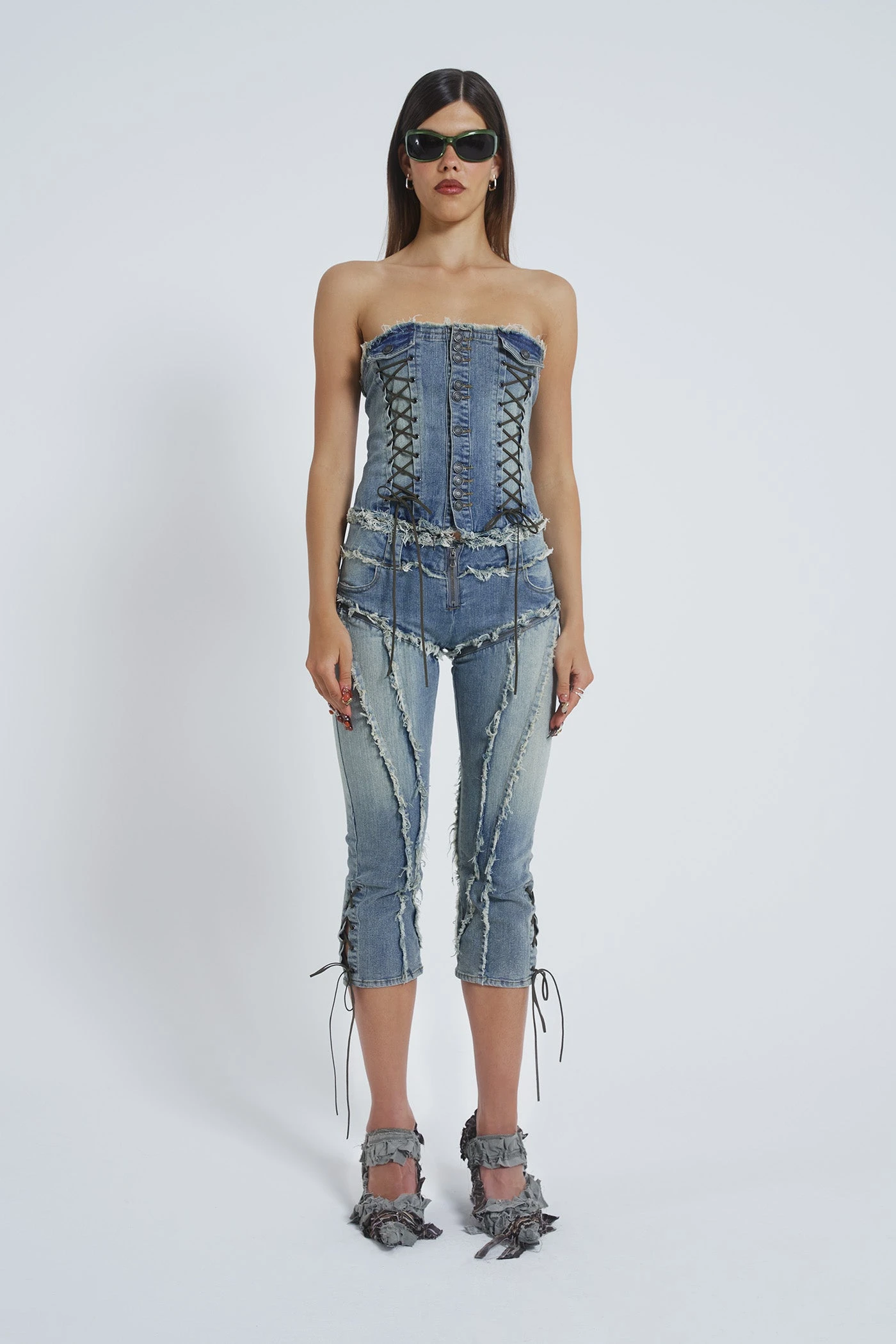 Jaded London Get Riding 5 In 1 Detachable Denim Jumpsuit - Image 9