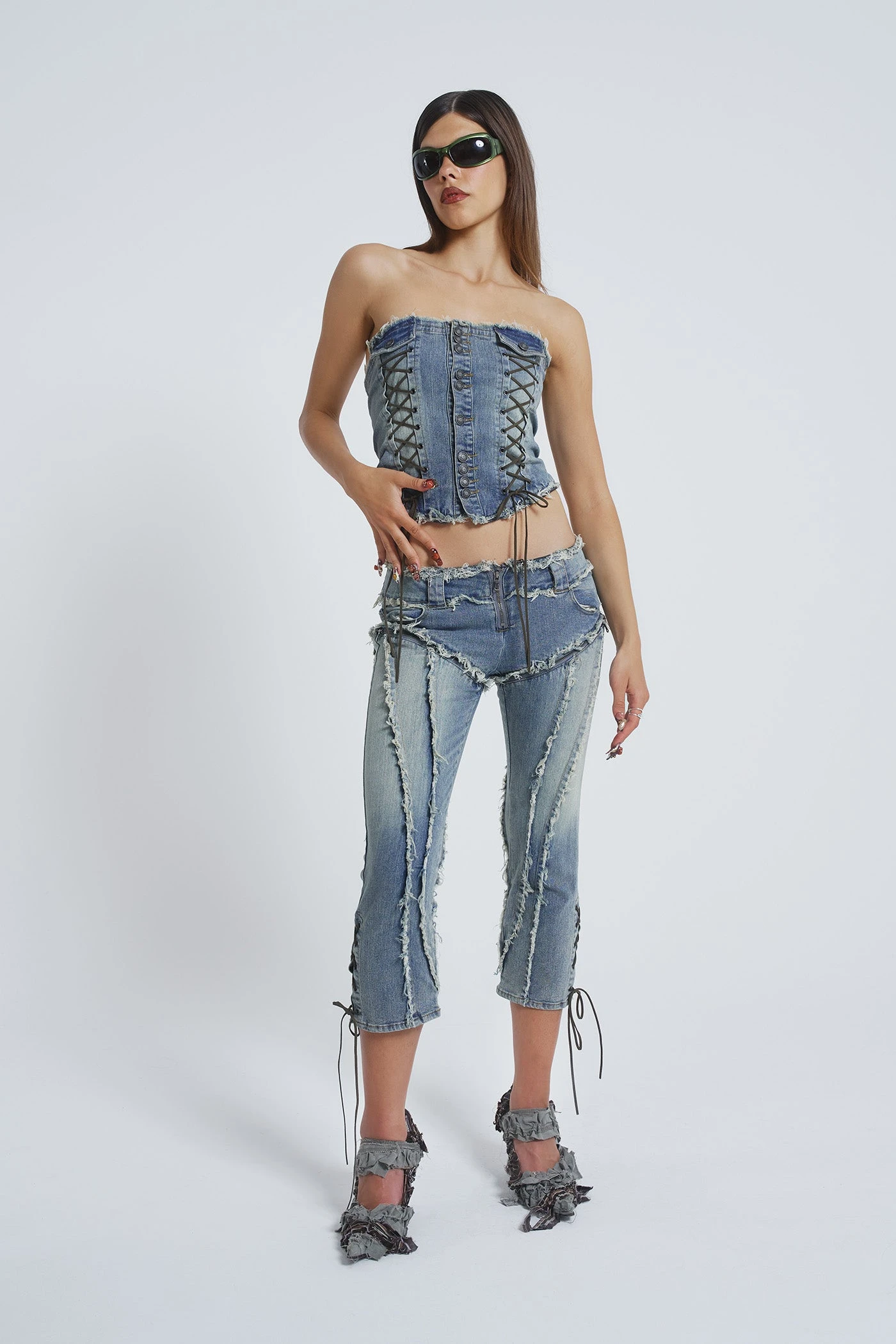 Jaded London Get Riding 5 In 1 Detachable Denim Jumpsuit - Image 4