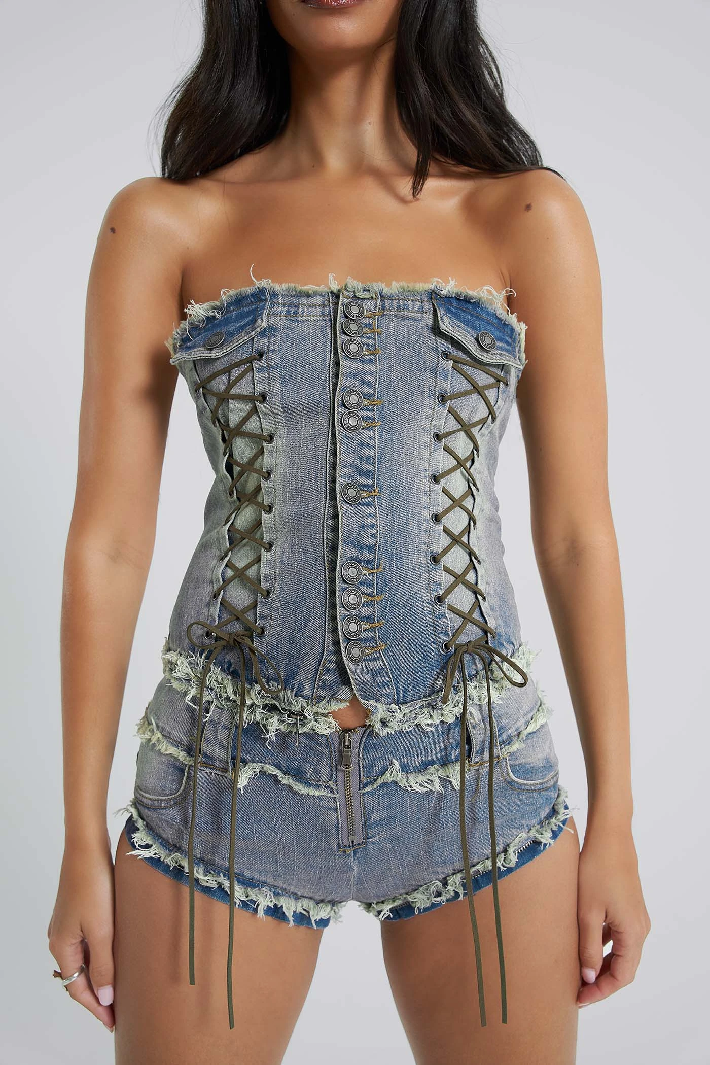 Jaded London Get Riding 5 In 1 Detachable Denim Jumpsuit - Image 19