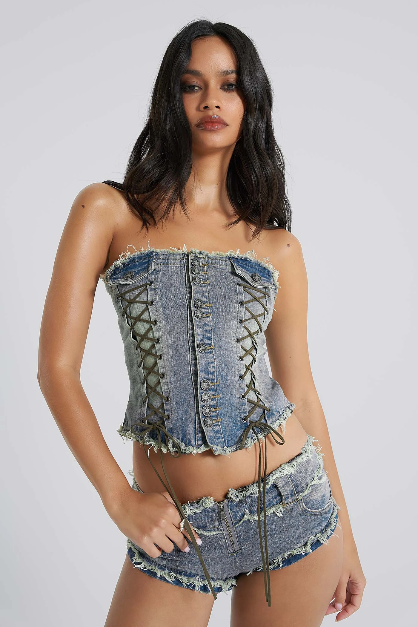 Jaded London Get Riding 5 In 1 Detachable Denim Jumpsuit - Image 2
