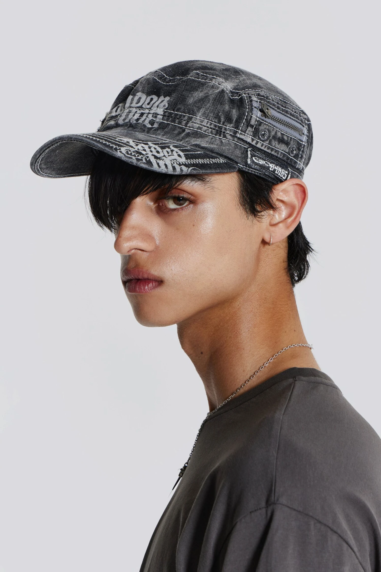 Grey Denim Collide Hat - Image 4