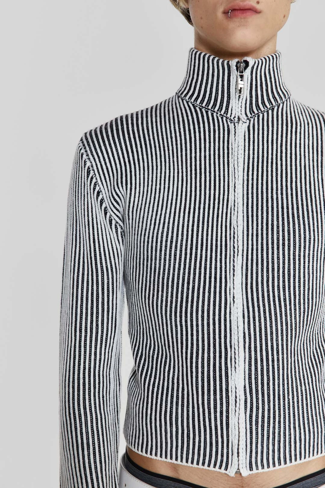 Shadow White Lucid Knit Track Top - Image 4