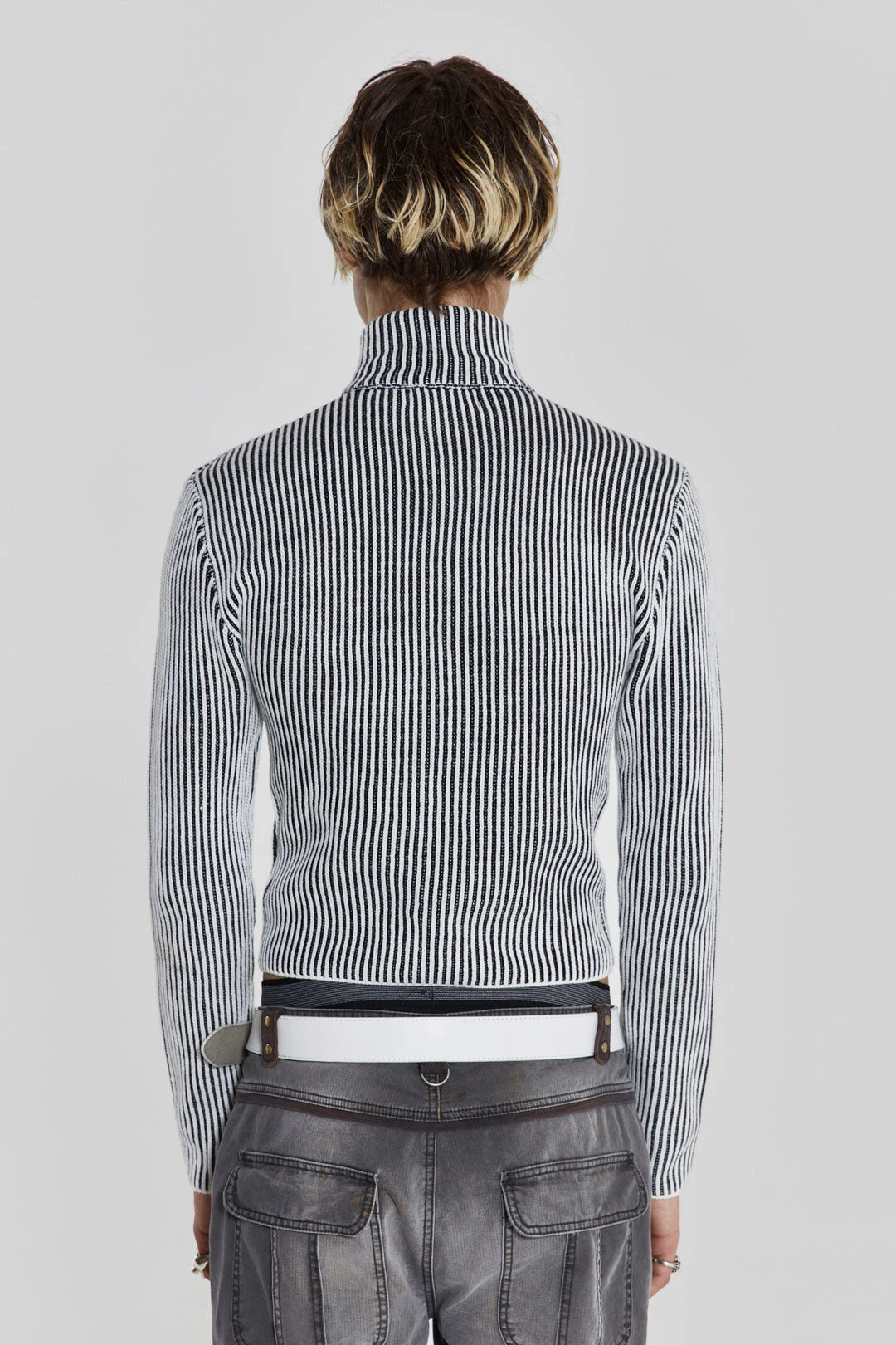 Shadow White Lucid Knit Track Top - Image 5
