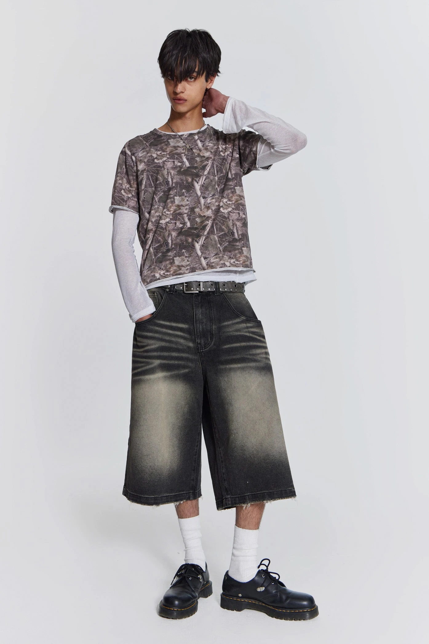 Washed Black Colossus Jorts - Image 2