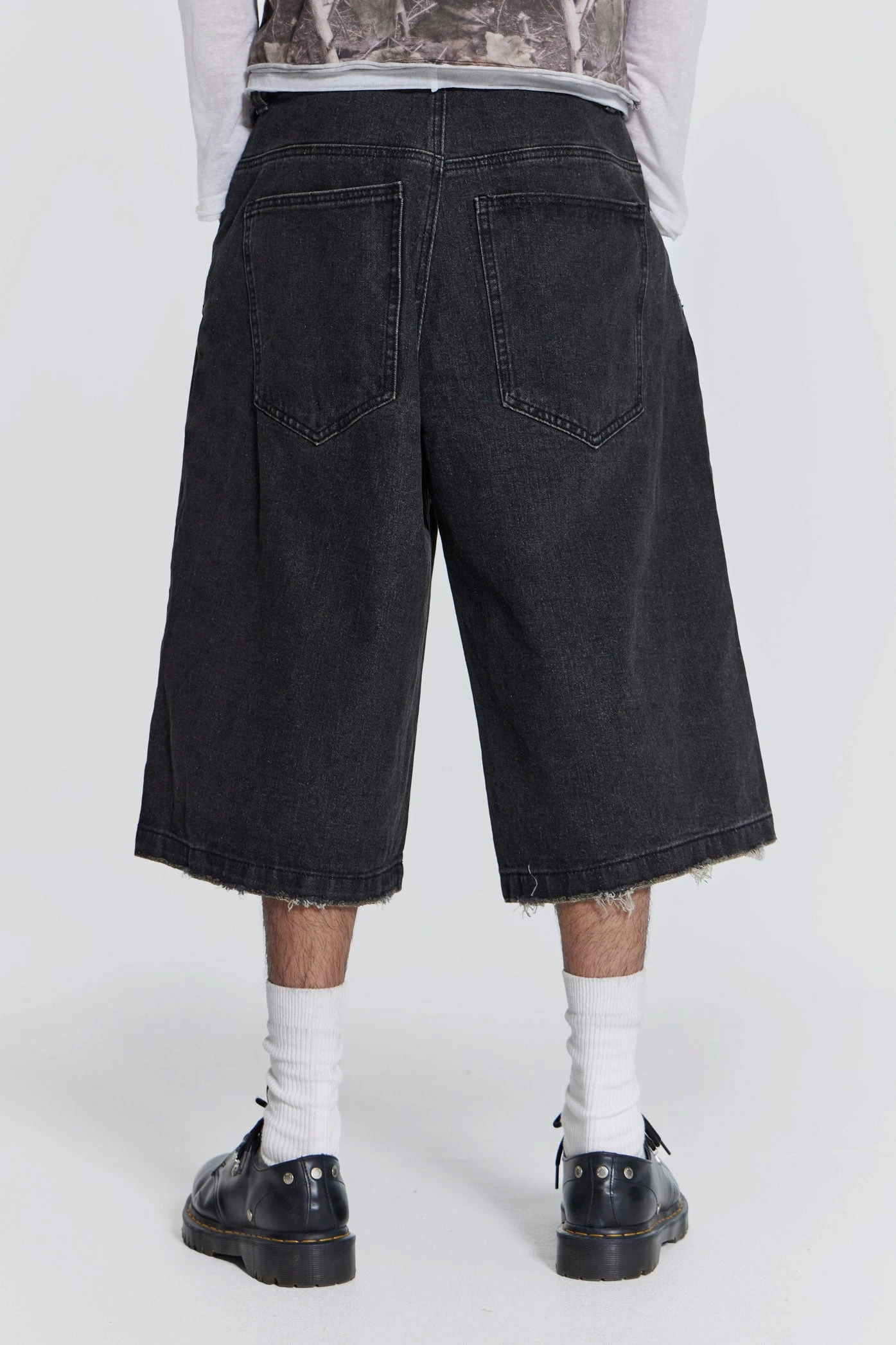 Washed Black Colossus Jorts - Image 5