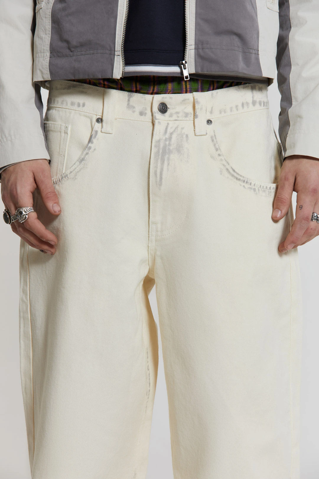 Dirty White Colossus Baggy Jeans - Image 3