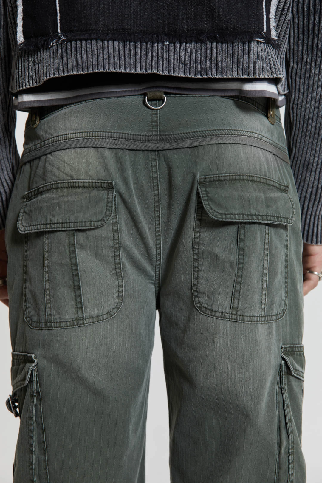 Khaki Straight Leg Cargo Trousers - Image 7