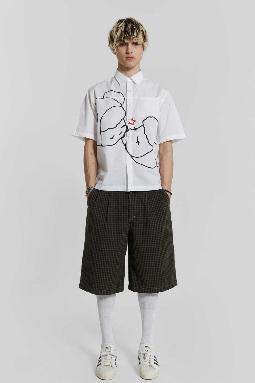 Charcoal Check Fairway Shorts - Image 2