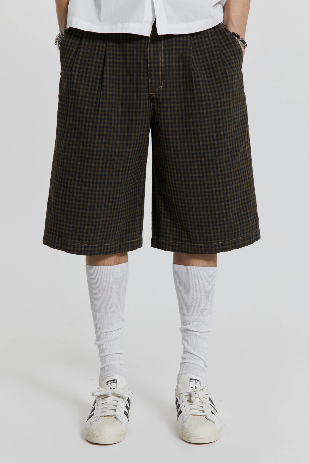 Charcoal Check Fairway Shorts