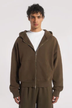 NTRLS Mocha Oversized Zip Through Hoodie