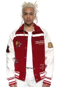 Red Rodeo Varsity Jacket