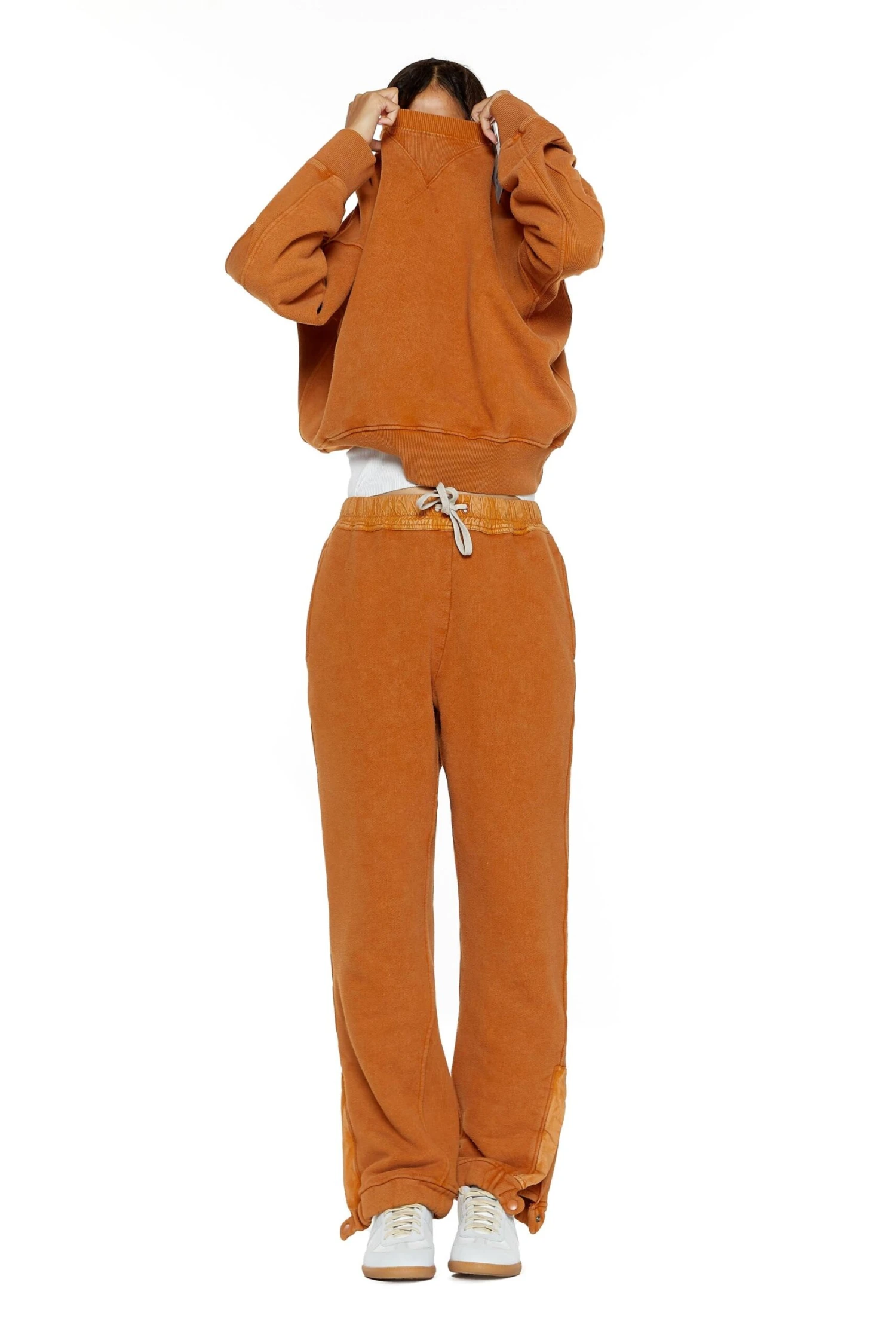 Jaded London NTRLS Rust Orange Cuffed Joggers - Image 7