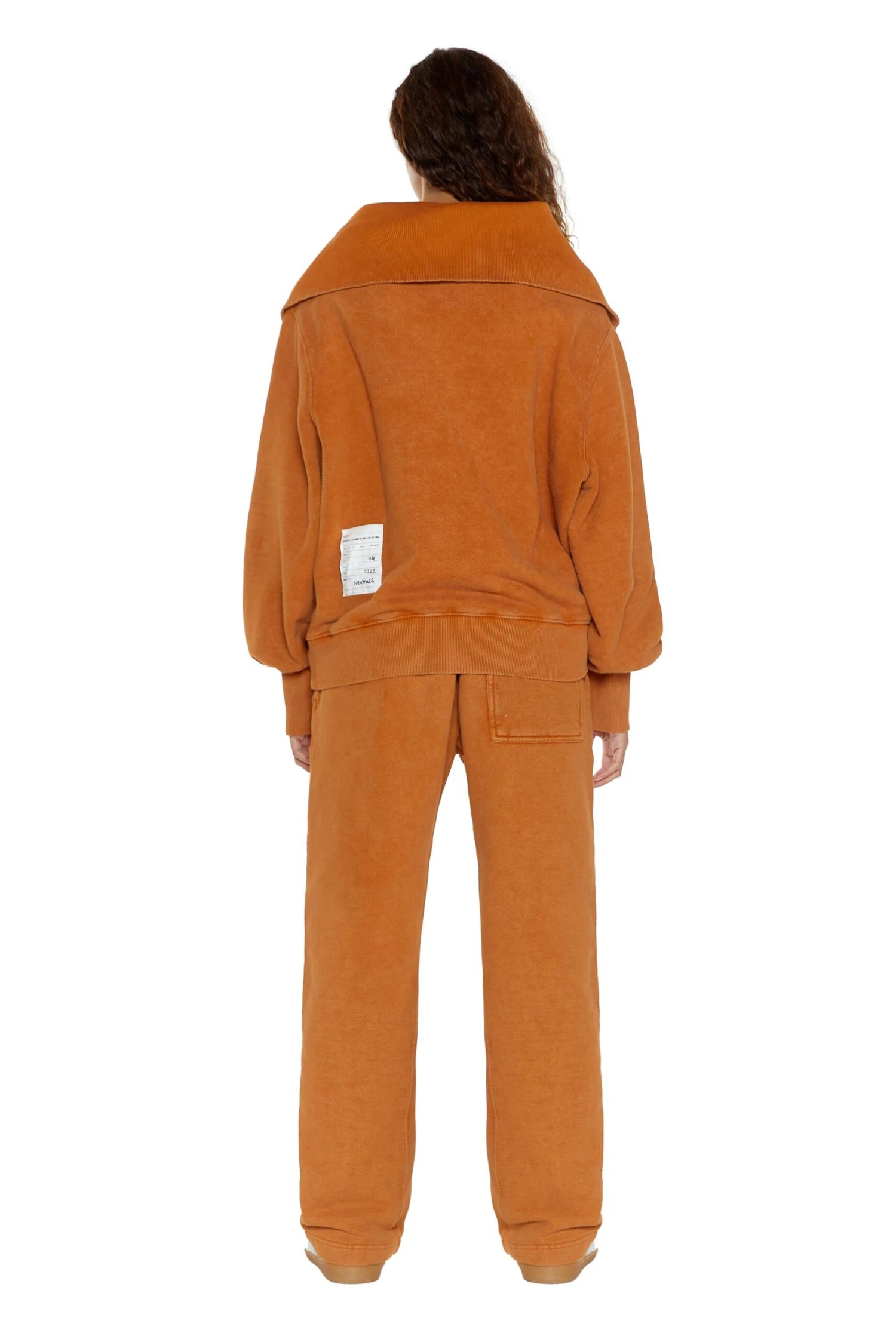 Jaded London NTRLS Rust Orange Quarter Zip Sweatshirt - Image 5