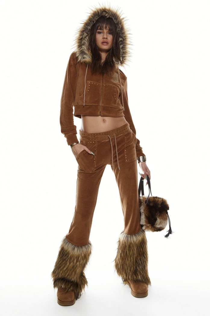 Jaded London Tia Faux Fur Track Pants - Image 5