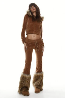 Jaded London Tia Faux Fur Track Pants