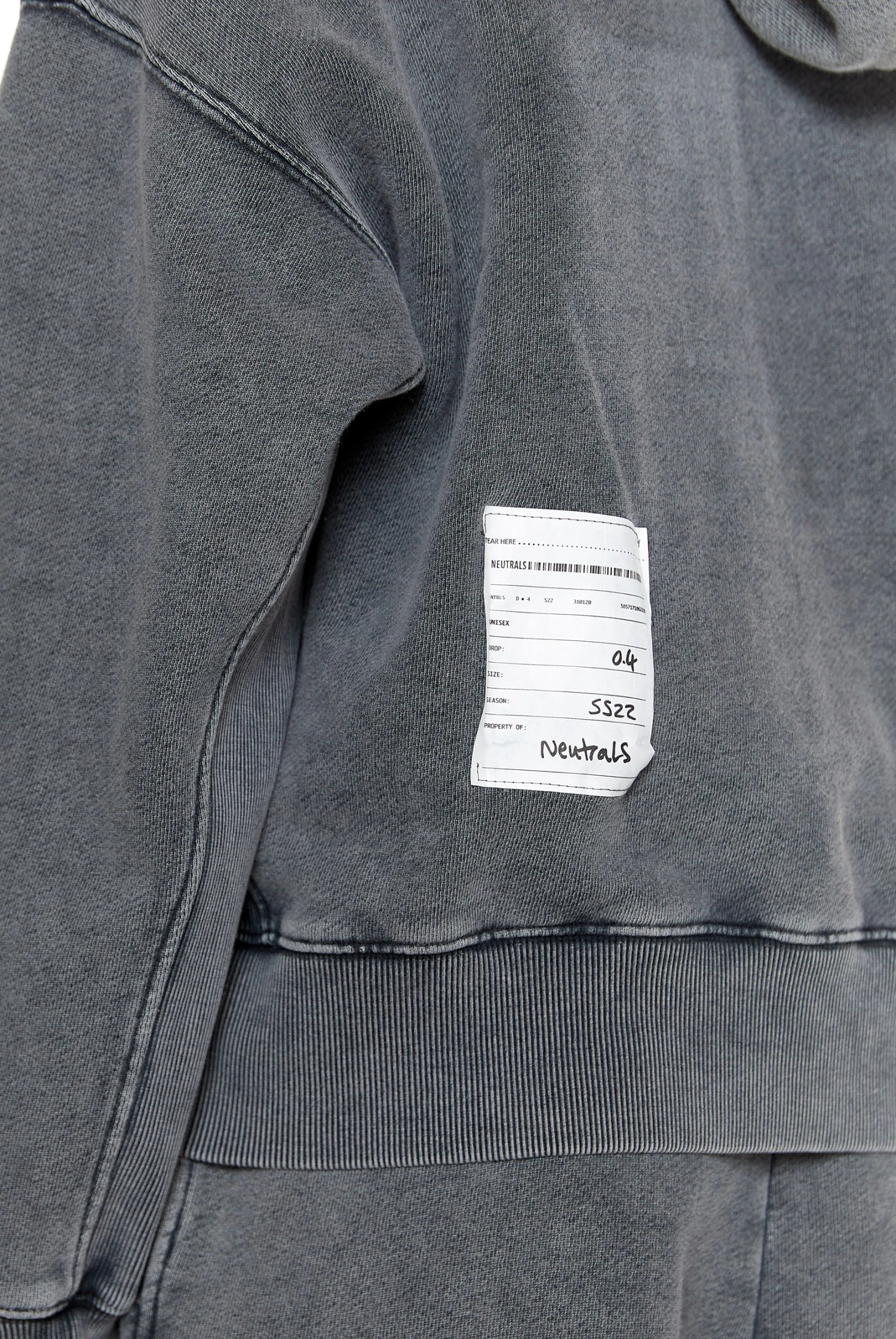 NTRLS Chrome Grey Oversized Zip Through Hoodie - Image 4
